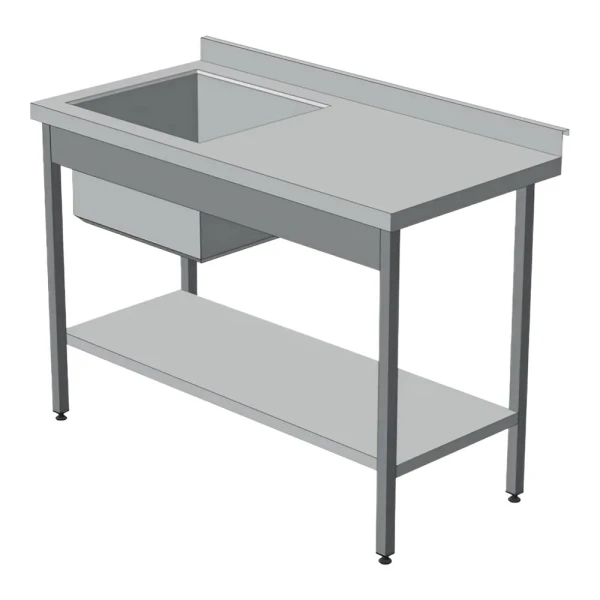 Стіл з ванною лівою з полицею 1200х700х850 image